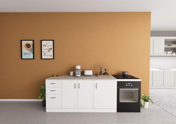 Kenyap Rainbow Alt Mutfak Beyaz 180Cm Laminat Tezgah Dahil - Image 1