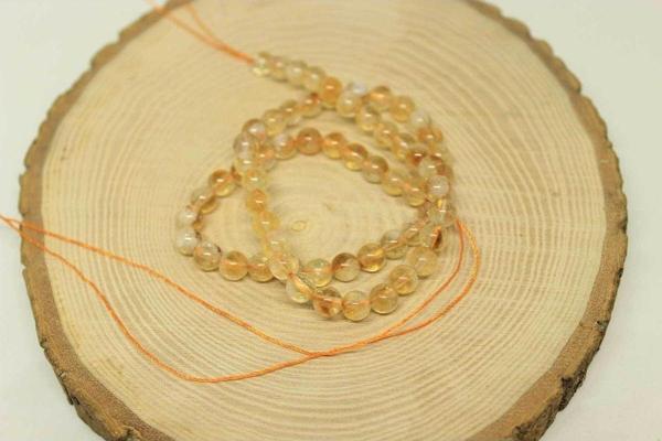 Sitrin Taşı Açık & Koyu Karışık Renk Yarım Dizi 6mm (18cm Uzunluğundadır) - Image 1