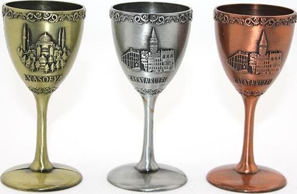 Metal İstanbul Yöresel Kadeh Bardak - Image 1