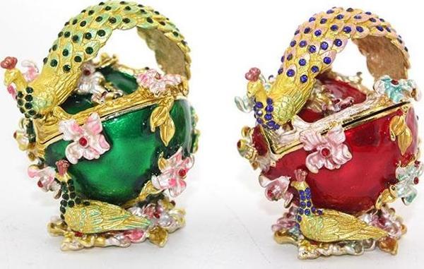 Swarovski Taşlı Tavuskuşu Kutu - Image 1