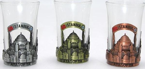 Tekli Metal Cam Bardaklı Shot Bardak - Image 1