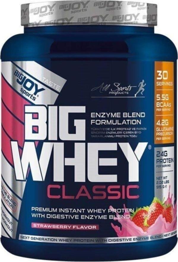 Bigjoy Big Whey Classic Çilek Aromalı Protein Tozu 915 gr - Image 1