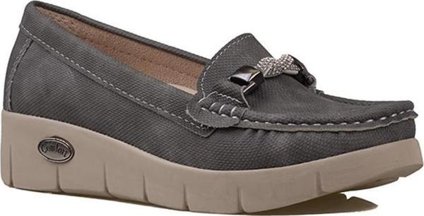 Trend Adımlar Füme Denim Comfort Dolgu Topuk Kadın Ayakkabı - Image 1