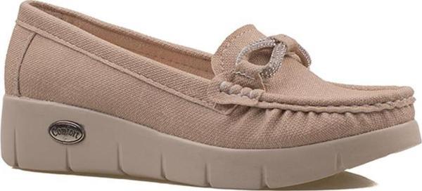 M2S Krem Fiyonklu Comfort Dolgu Günlük Ayakkabı - Image 1