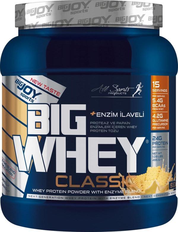 Bigjoy Sports Whey Protein Tozu Bigwhey Classic 495g Bisküvi 15 Servis - Image 1