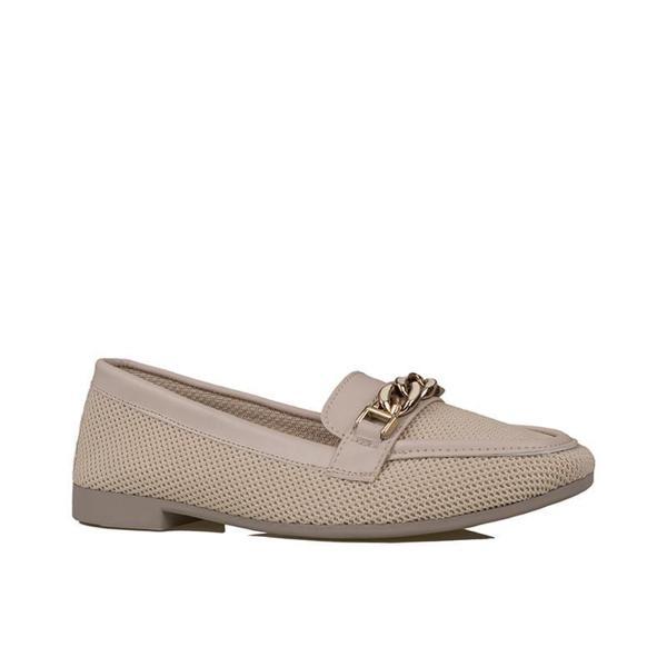 Trend Adımlar Krem Hasır Dokuma Kadın Babet - Image 1