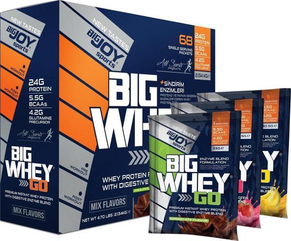Bigjoy Sports Bigr Whey gro Whey Protein Mix Aroma 2200 gr 68 Saşe Wıth Enzım Blend 5.5gr Bcaa+4.2gr grlutamin Öncüleri - Image 1