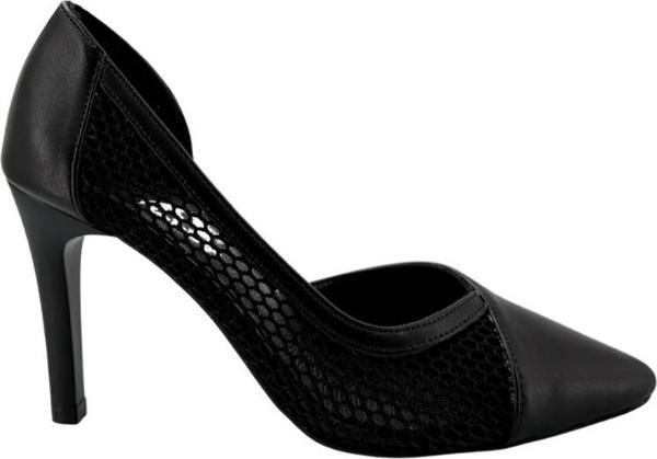  Hobby 26757 Deri Stiletto Kadın Ayakkabı File Detaylı  - Image 1