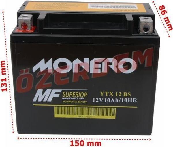 Akü 12V 10Ah Yatık Monero - Image 1