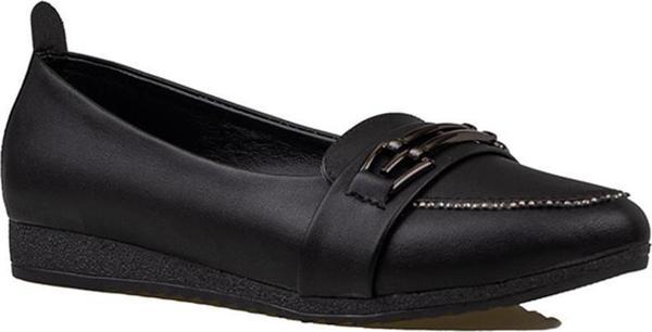 Trend Adımlar Siyah Yumuşak Taban Kadın Günlük Babet - Image 1