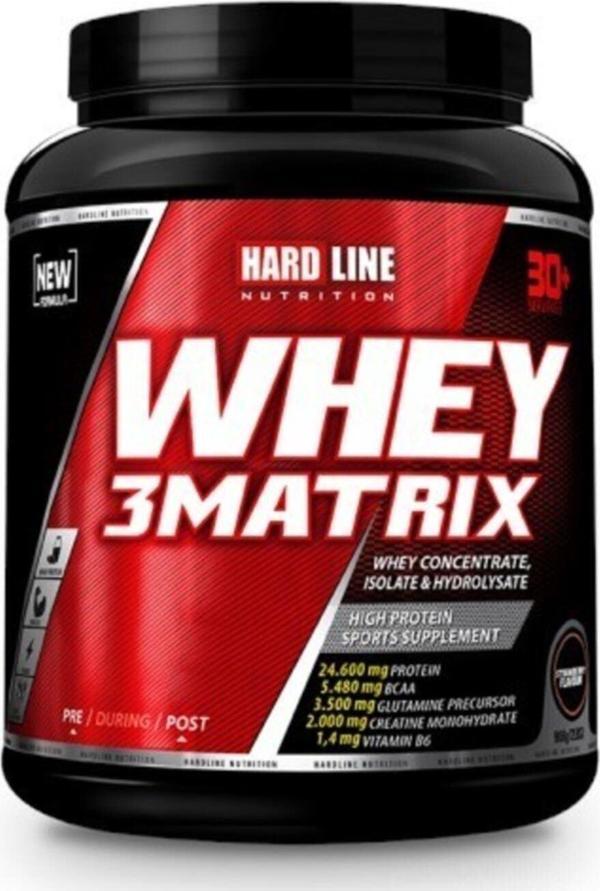 Hardline Whey 3 Matrix Çilekli 908 gr Protein Tozu - Image 1