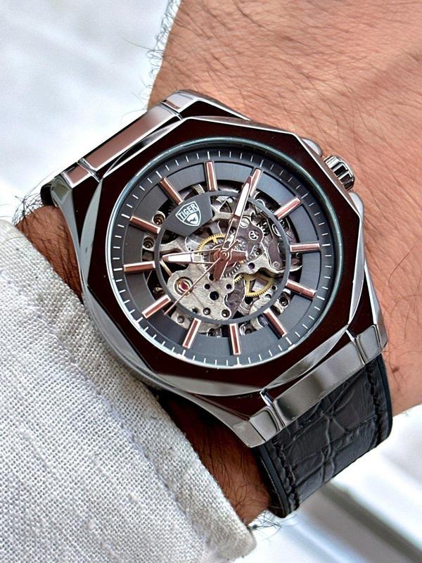 TI-604C TIGER OTOMATİK ÇELİK ERKEK SAATİ - Image 1