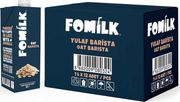 Fomilk Yulaf Barista 1 L x 12 Adet - Image 1