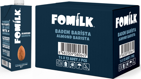 Fomilk Badem Barista 1 L x 12 Adet - Image 1