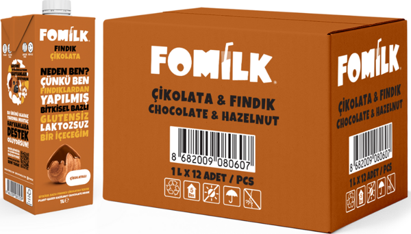 Fomilk Çikolata Fındık 1 L x 12 Adet - Image 1