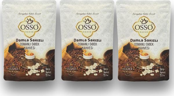 Osso 3'lü Damla Sakızlı Osmanlı Dibek Kahvesi(3X200=600gr) - Image 1