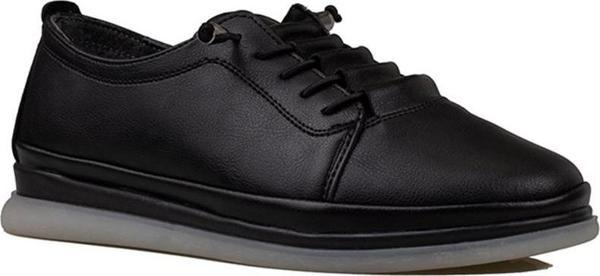 Trend Adımlar Siyah Step Ease Comfort Düz Kadın Lastikli Ayakkabı - Image 1