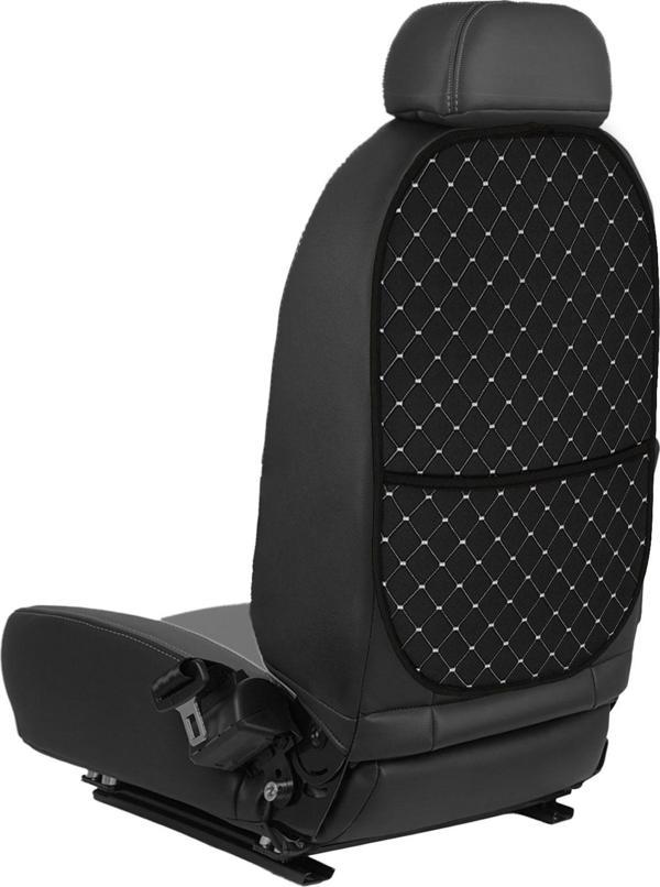 Blackdot Serisi Dokuma Kumaş Oto Koltuk Arkası Koruyucu Cepli Organizer 2 Adet - Image 1