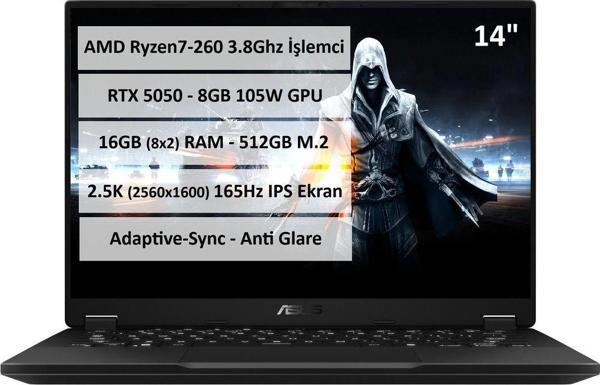 Asus FA401UH-RG018 R7 260 16GB 512GB SSD RTX5050 14" 165Hz FreeDos - Image 1