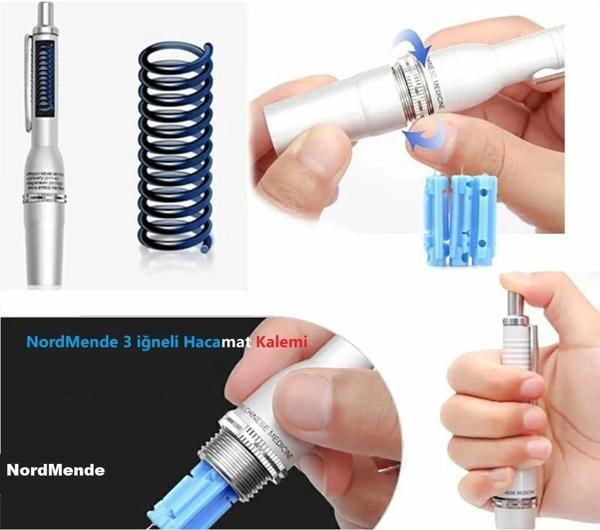 Hacamat Kalemi 3 İğneli 100  İğne Hediye - Image 1