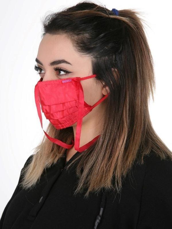 Gümüş İyonlu Boyundan Askılı Yıkanabilir Baskılı Maske A-2B - Image 1