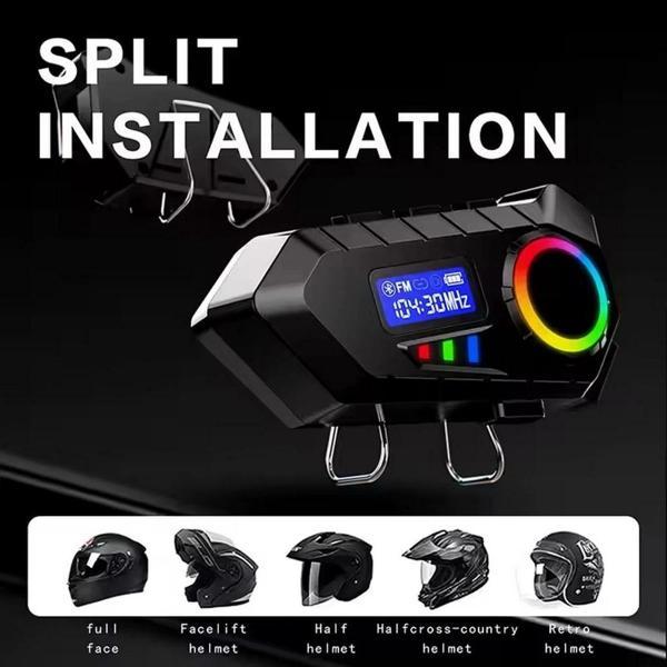 Y30 Kask Kulaklık Bluetooth Motosiklet Kulaklık RGB Radyolu Intercom - Image 1
