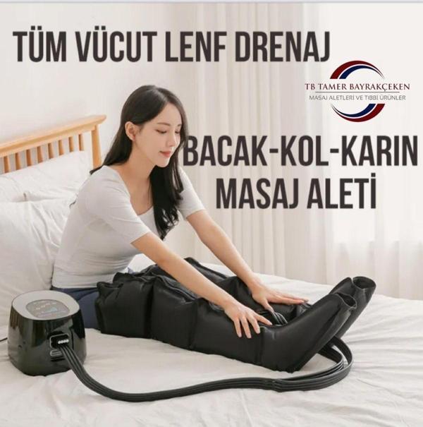 Tb Hava Basinçli 5 Odali Bacak Kol Karin Giyilebilir Kontrol Panelli Lenf Drenaj Masaj Aleti - Image 1