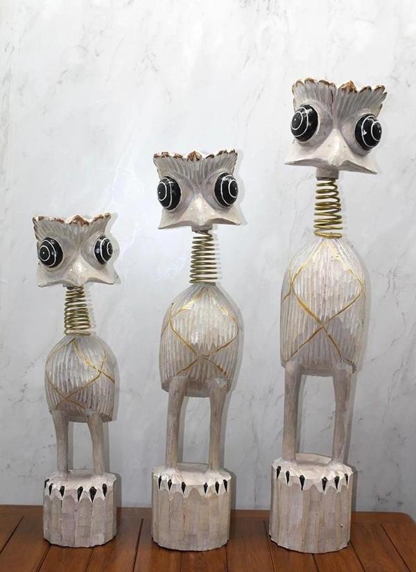 Ahşap 3'lü Deve Kuşu Seti 90 Cm Trendy:7 - Image 1