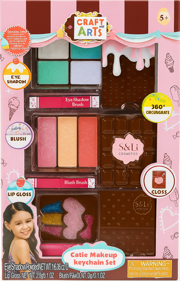 Craft and Arts Dondurma Tasarımlı Çocuk Makyaj Seti – Göz Farı, Allık, Lip Gloss (5+ Yaş) - Image 1