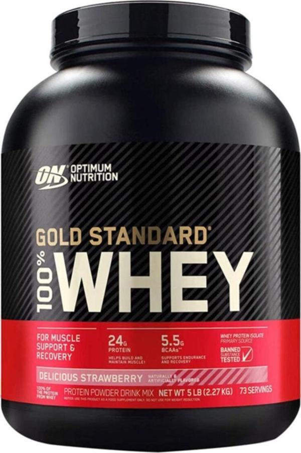 Optimum Gold Standard Whey 2273 gr Çilek - Image 1
