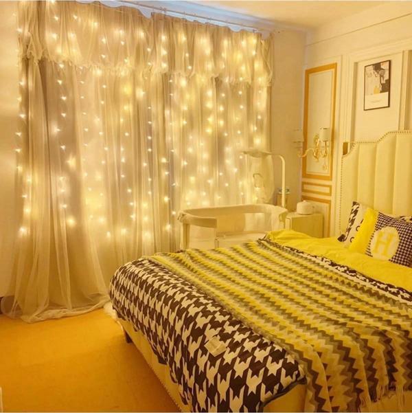 8 Fonksiyonlu Peri Perde Led Uzaktan Kumandalı Günışığı Perde Peri Led (3 Mt X 3 Mt) - Image 1