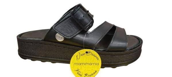MAMMAMİA D25YT-1295 KALIN TABAN YUMUŞAK DERİ KADIN SANDALET - Image 1