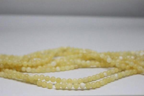 Kalsit Taşı Yarım Dizi 6mm (18cm Uzunluğundadır) - Image 1