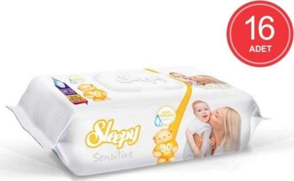 Sleepy Islak Havlu Sensitive 90 Lı 16 Paket - Image 1