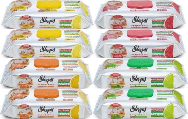 Sleepy Easy Clean Yüzey Temizlik Mutfak Havlusu 50 Yaprak Karma (8 Lİ SET) - Image 1