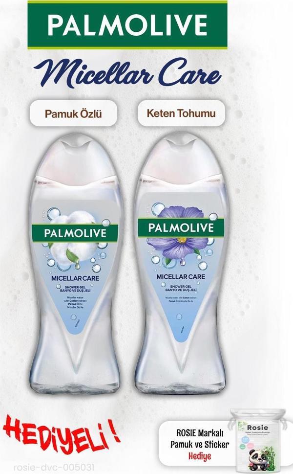 Palmolive Mıcellar Care 2'li 500 ml Duş Jeli, Rosıe Pamuk Hediye - Image 1