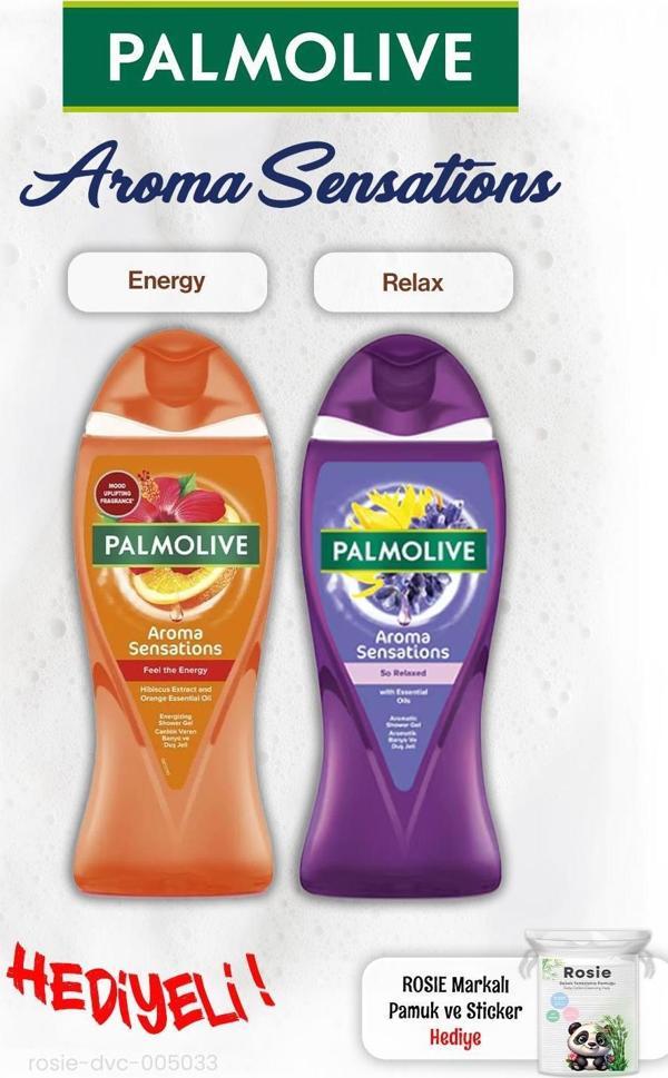Palmolive Aroma Sensations 2'li 450 ml Duş Jeli, Rosıe Pamuk Hediye - Image 1
