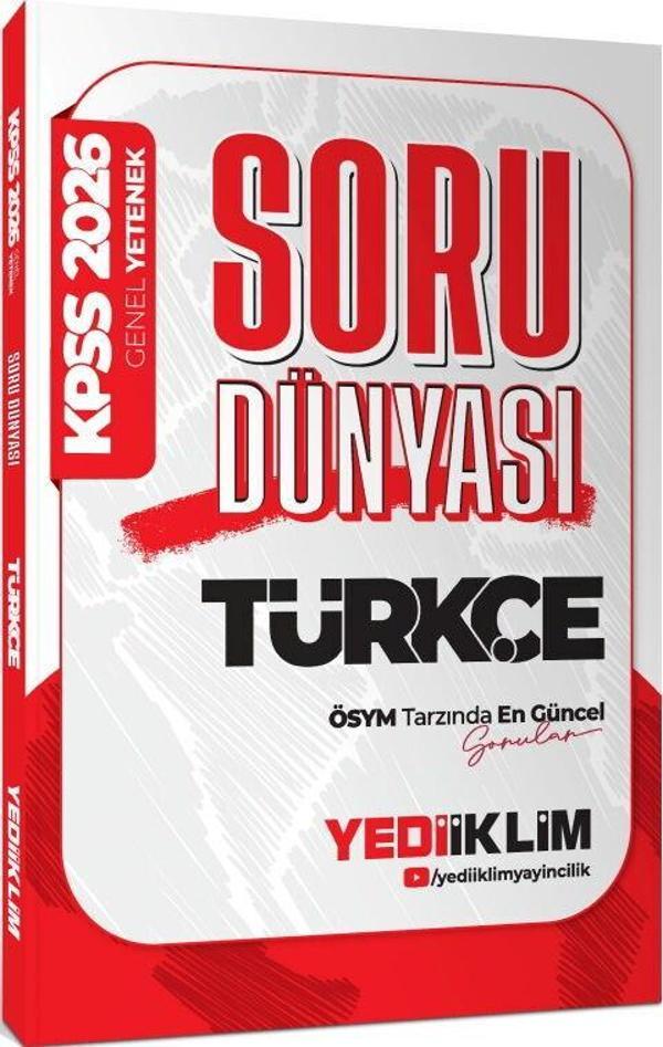 Yediiklim Yayınları 2026 KPSS Genel Yetenek Türkçe Soru Dünyası - Yediiklim Yayınları - Image 1