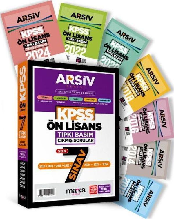 Marka Yayınları KPSS Önlisans Son 7 Yıl Arşiv Serisi Tıpkı Basım Fasikül Fasikül Çıkmış Sorular - Marka Yayınları - Image 1