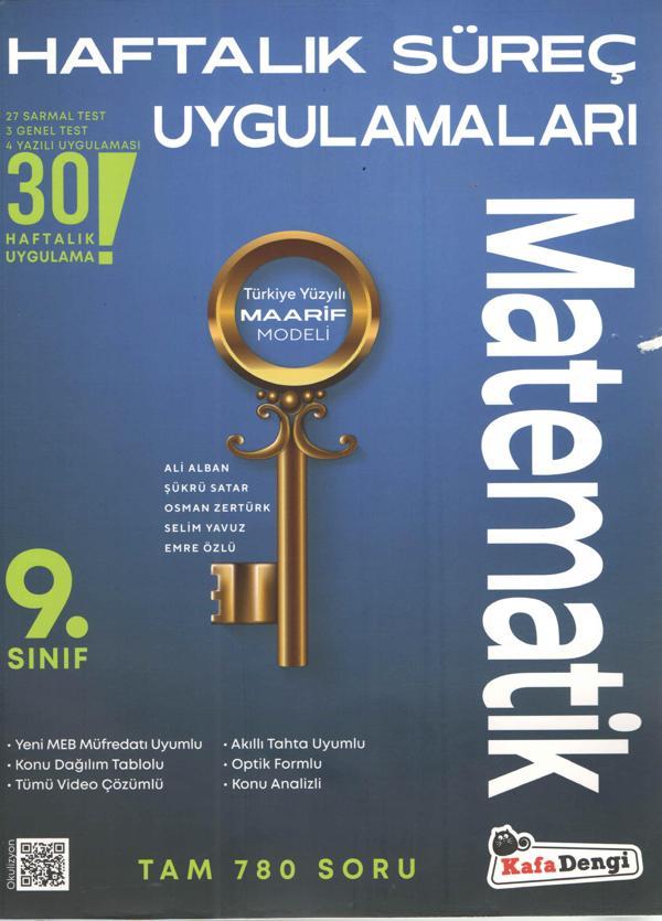Kafa Dengi Yayınları 9. Sınıf Matematik Haftalık Süreç Uygulamaları - Kafa Dengi - Image 1