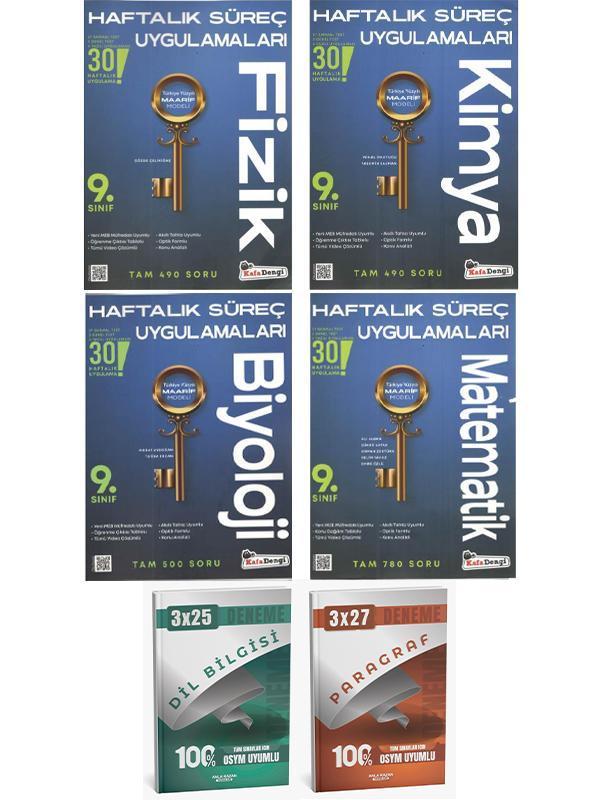 Kafa Dengi + Anla Kazan 2026 9. Sınıf KOD Fizik + Kimya + Biyoloji + Matematik + Deneme 6 lı Set - Anla Kazan Yayınları - Image 1