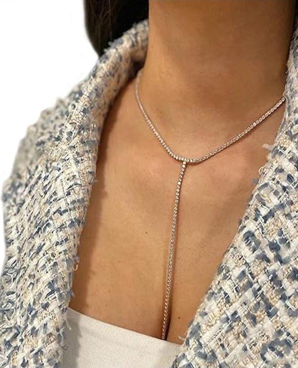 Caş Dekorasyon Altın Renk Taş Detaylı Choker Kolye/ Vücut Aksesuarı - Image 1