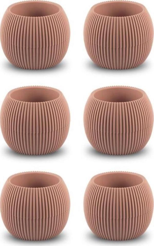 Omnipazar KRS-362 Plastik Mercan Kaktüs Saksı 0.35 Litre Soft Pembe 6 Adet - Image 1