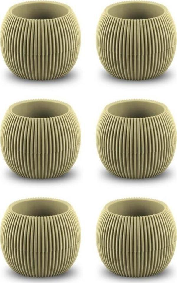 Omnipazar KRS-362 Plastik Mercan Kaktüs Saksı 0.35 Litre Soft Sarı 6 Adet - Image 1