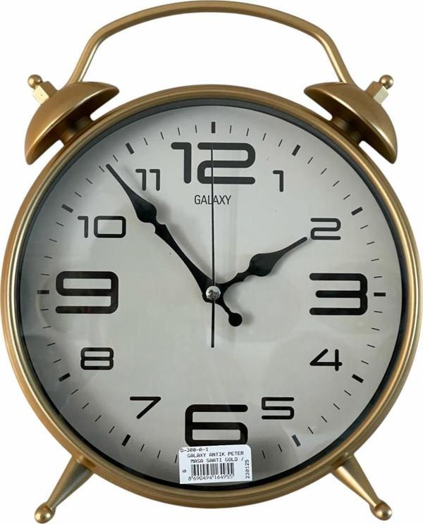 Dekoratif Masa ve Duvar Saati Peter Saat Gold Renk - Image 1