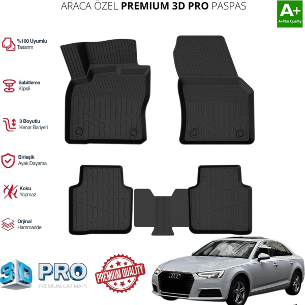 AUDİ A6 ARACA ÖZEL 3D PASPAS 2016 2017 2018 2019 2020 2021 - Image 1
