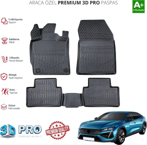 PEUGEOT 408 ARACA ÖZEL 3D PASPAS 2023 2024 2025 - Image 1