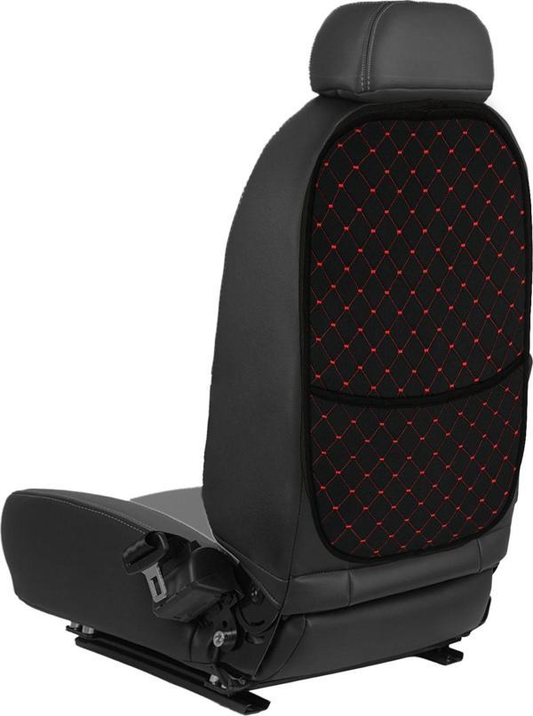 Redline Serisi Dokuma Kumaş Oto Koltuk Arkası Koruyucu Cepli Organizer 2 Adet - Image 1