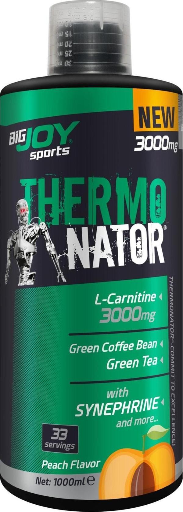 Bigjoy Sports Thermonator L-carnitine 3000 Mg Şeftali Aroma 1000 ml L Karnitin Termojenik Kafein - Image 1