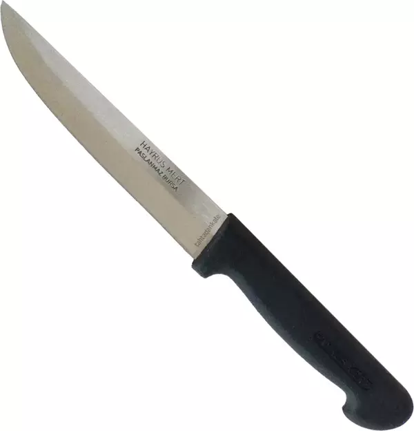 Hayruş Mert Paslanmaz Bursa Mutfak, Ekmek Bıçağı 14 cm, Plastik Sap - Image 1